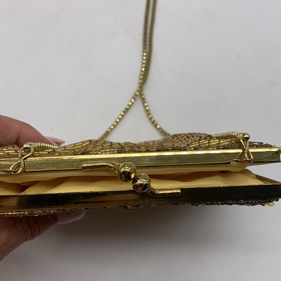 Magid Gold Beaded Special Occasion Small Evening Bag MCB4236 - Picture 4 of 10